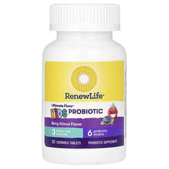 Renew Life, Ultimate Flora, Kids Probiotic, Berry-licious, 3 Billion ...