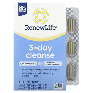 Renew Life, Limpieza de 3 días, 12 cápsulas vegetales