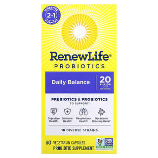 Renew Life (رينيو لايف)‏, Probiotics ، Daily Balance ، 60 كبسولة نباتية