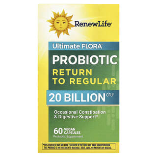 Renew Life, Ultimate Flora™, Probiotic pentru revenirea la normal, 60 capsule vegane