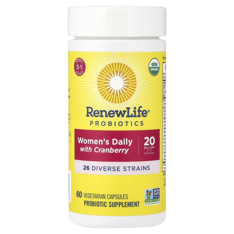 Probiotics, Women's Daily with Cranberry, 60 Vegetarian Capsules