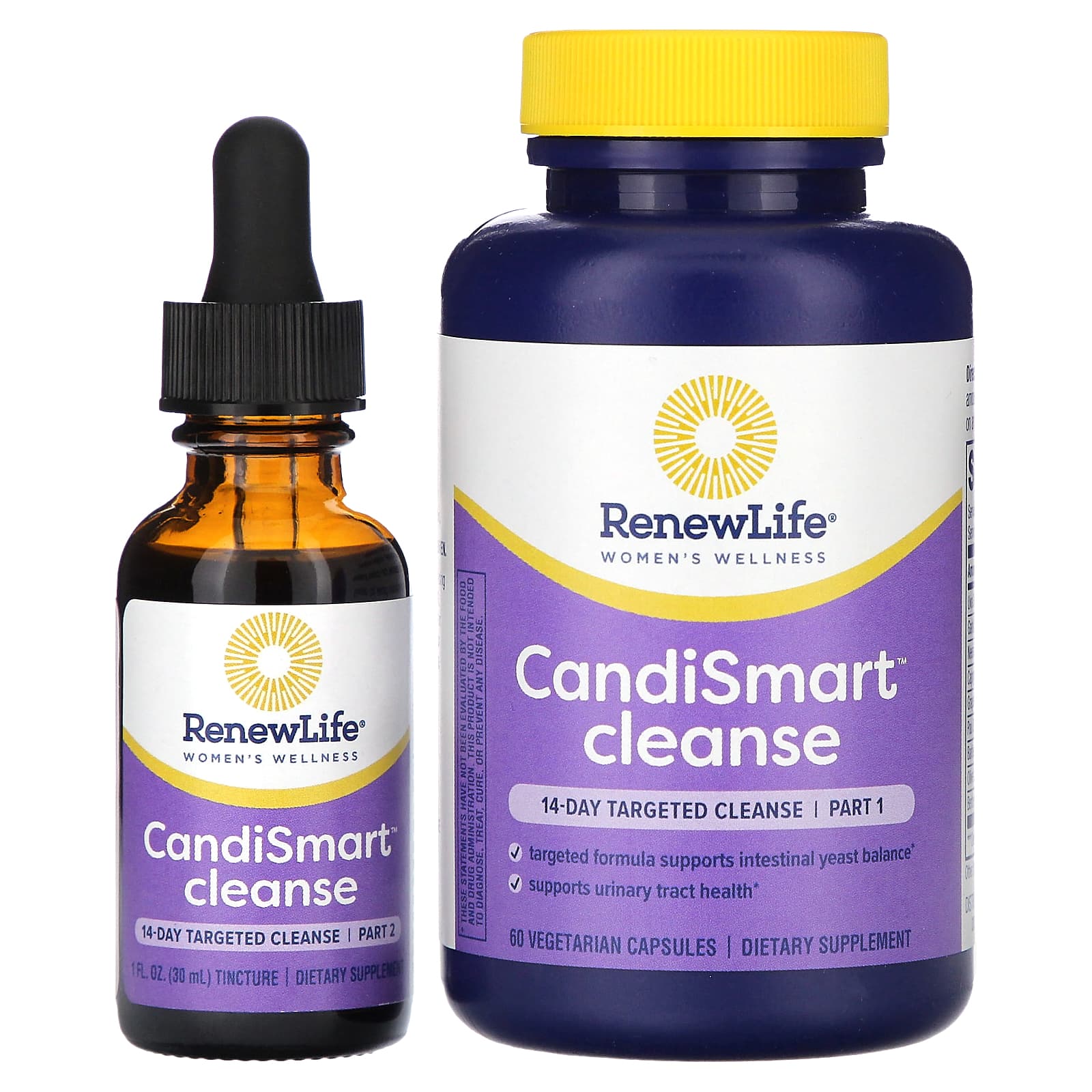 Renew Life, CandiSmart Cleanse, 14Day Targeted Cleanse, 2Part