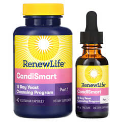 Renew Life, CandiSmart™ 15 天酵母清體計畫，2 步清體計畫