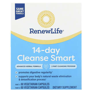Renew Life, Cleanse Smart, 2 пляшки, по 60 вегетаріанських капсул кожна