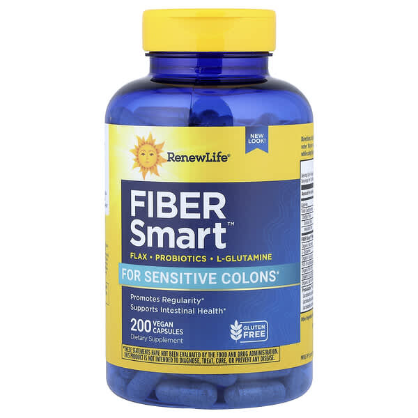 Renew Life, Fiber Smart™，200 粒全素膠囊