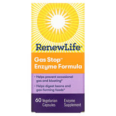 Renew Life, Fórmula enzimática Gas Stop, 60 cápsulas vegetales