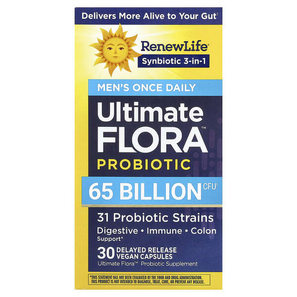 Renew Life, Ultimate Flora™, Men's Once Daily Probiotic, 30 Delayed Release Vegan Capsules — product photo 1