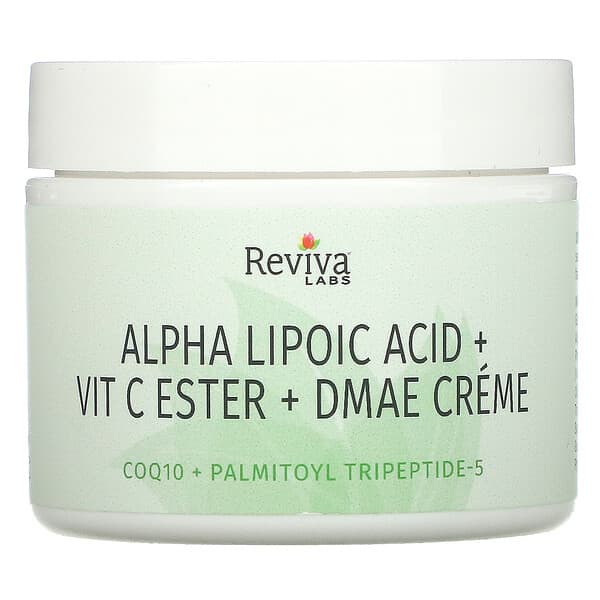 Reviva Labs, Crème acide alpha-lipoïque, ester de vitamine C et DMAE, 2 oz (55 g)