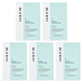 Rejuran, Trattamento idratante per maschere di bellezza, pelle secca e sensibile, 5 fogli, 23 ml ciascuno