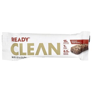 Ready, Barre protéinée clean, Chocolat et beurre de cacahuète, 52 g