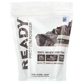 Ready, 100% Whey Protein Powder, Chocolate, 1 lb (476 g)
