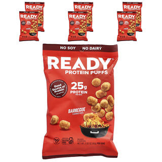 Ready, Bocadillos proteicos, Barbacoa, 6 bolsas, 80 g (2,82 oz) cada una