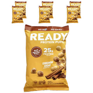 Ready, Bolitas proteicas, Canela y azúcar, 6 bolsas, 90 g (3,17 oz) cada una