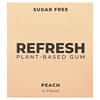 Refresh Gum, Goma à Base de Plantas, Pêssego, 12 Unidades
