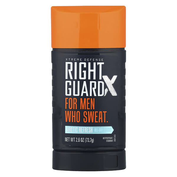 Right Guard, Xtreme Defense, Antitranspirante y desodorante, Refrescante ártico, 73,7 g (2,6 oz)