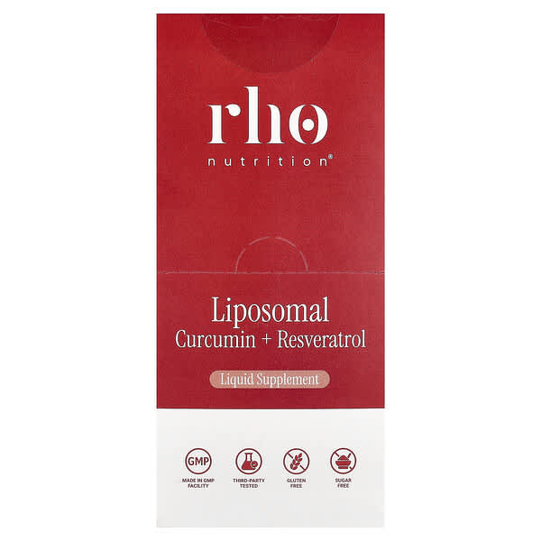 Rho Nutrition, Liposomal Curcumin + Resveratrol, 30 Liquid Packets, 0.27 fl oz (8 ml) Each — product photo 1