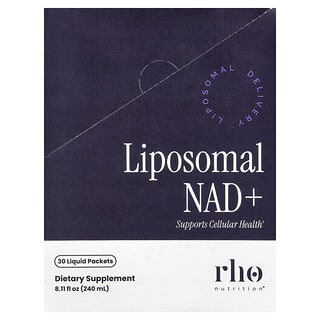 Rho Nutrition, Lipozomálny NAD+, 30 tekutých vrecúšok, každé po 8 ml (0,27 fl oz)