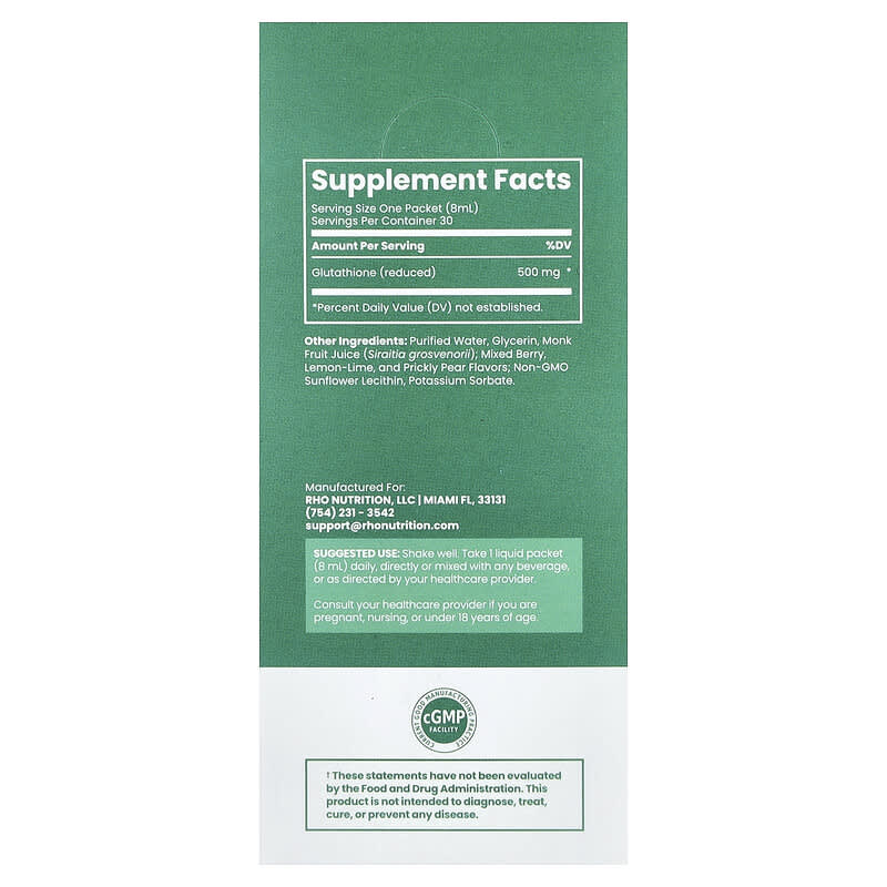 Liposomal Glutathione, 30 Liquid Packets, 0.27 fl oz (8 ml) Each