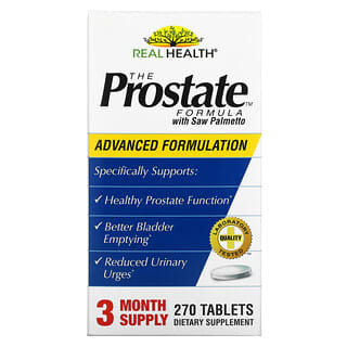 Real Health, The Prostate Formula, Com Serenoa, 270 Comprimidos