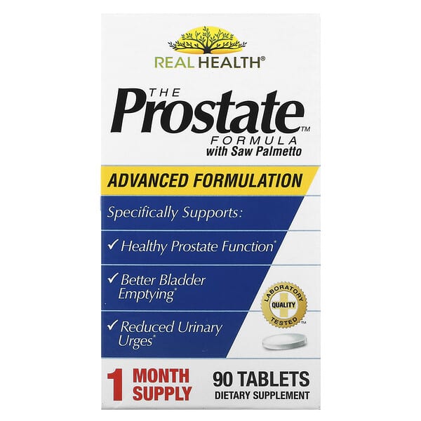 Real Health, A Fórmula para a Próstata com Saw Palmetto, 90 Comprimidos