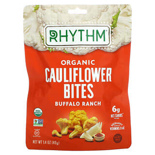Rhythm Superfoods, Bocaditos de coliflor orgánica, Sabor a búfalo ranch, 40 g (1,4 oz)
