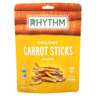 Rhythm Superfoods, Organic Carrot Sticks, Naked, 1.4 oz (40 g)