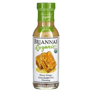 Briannas, Organic Honey Ginger Vinaigrette Dressing, 10 fl oz (296 ml)