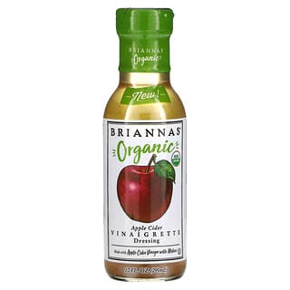 Briannas, صلصة خل التفاح العضوي ، 10 أونصة سائلة (295 مل)