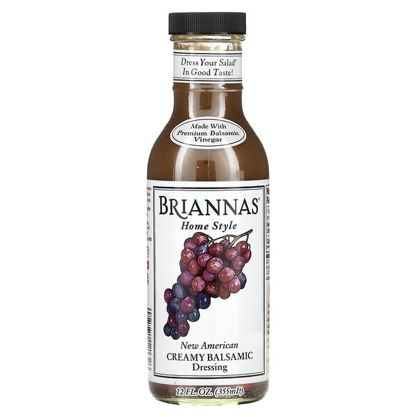 Briannas, 新款美國乳脂狀香醋，12 液量盎司（355 毫升）