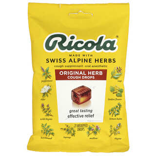 Ricola, Las Pastillas Originales para La Tos Herbales Naturales, 21 caramelos