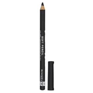 Rimmel London, Soft Pencil Eyeliner, weicher Bleistift-Eyeliner, 061 Jet Black, 1,2 g (0,04 oz.)