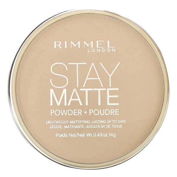 Rimmel London, Stay Matte Pressed Powder, Lightweight Mattifying, 004 Sandstorm, 0.49 oz (14 g)