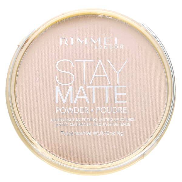 Rimmel London, Stay Matter, 라이트웨이트 매티파잉 파우더, 003 내추럴, 14g(0.49oz)