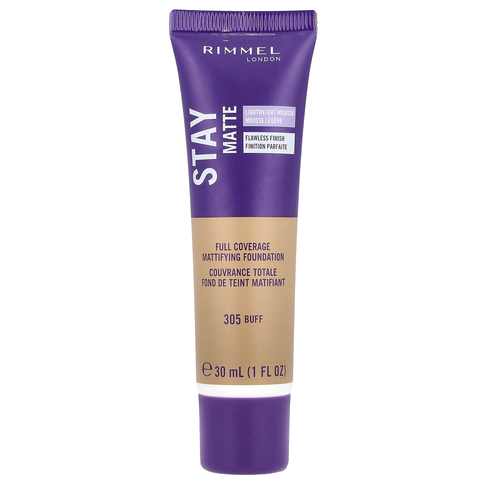 Rimmel London Kind & Free BLUR IT OUT Foundation – Mattierend, Glanzkontrolle, Für Empfindliche & Fettige Haut | 082 Golden Ivory