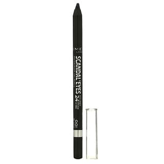 Rimmel London, Scandaleyes, 24HR Wear, Waterproof Gel Pencil, 001 Black, 0.04 oz (1.3 g)