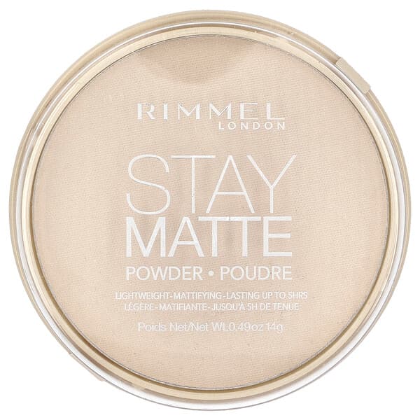 Rimmel London, Stay Matte, Lightweight Mattifying Powder, 011 Creamy Natural, 0.49 oz (14 g)