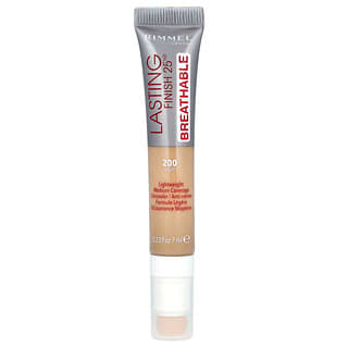 Rimmel London, Corretivo Lasting Finish, Respirável, 25 Horas, 200 Light, 7 ml (0,23 fl oz)