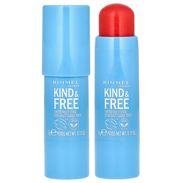 Rimmel London, 카인드 & 프리, 틴티드 멀티 스틱, 004 탠저린 드림, 5g(0.17oz)