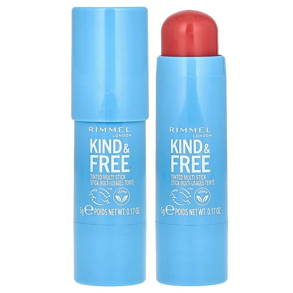 Rimmel London, 카인드 & 프리, 틴티드 멀티 식, 001 캐러멜 더스크, 5g(0.17oz)