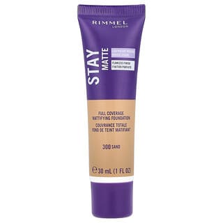 Rimmel London, Stay Matte, Full Coverage Mattifying Foundation, mattierende, vollständig abdeckende, mattierende Foundation, 300 Sand, 30 ml (1 fl. oz.)