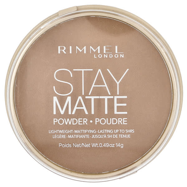 Rimmel London, Stay Matte, Lightweight-Mattifying Powder, 016 Deep Beige, 0.49 oz (14 g)