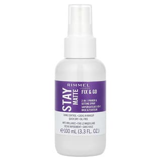 ريميل لندن‏, Stay Matte, Fix & Go, 2-In-1 Primer & Setting Spray, 3.3 fl oz (100 ml)