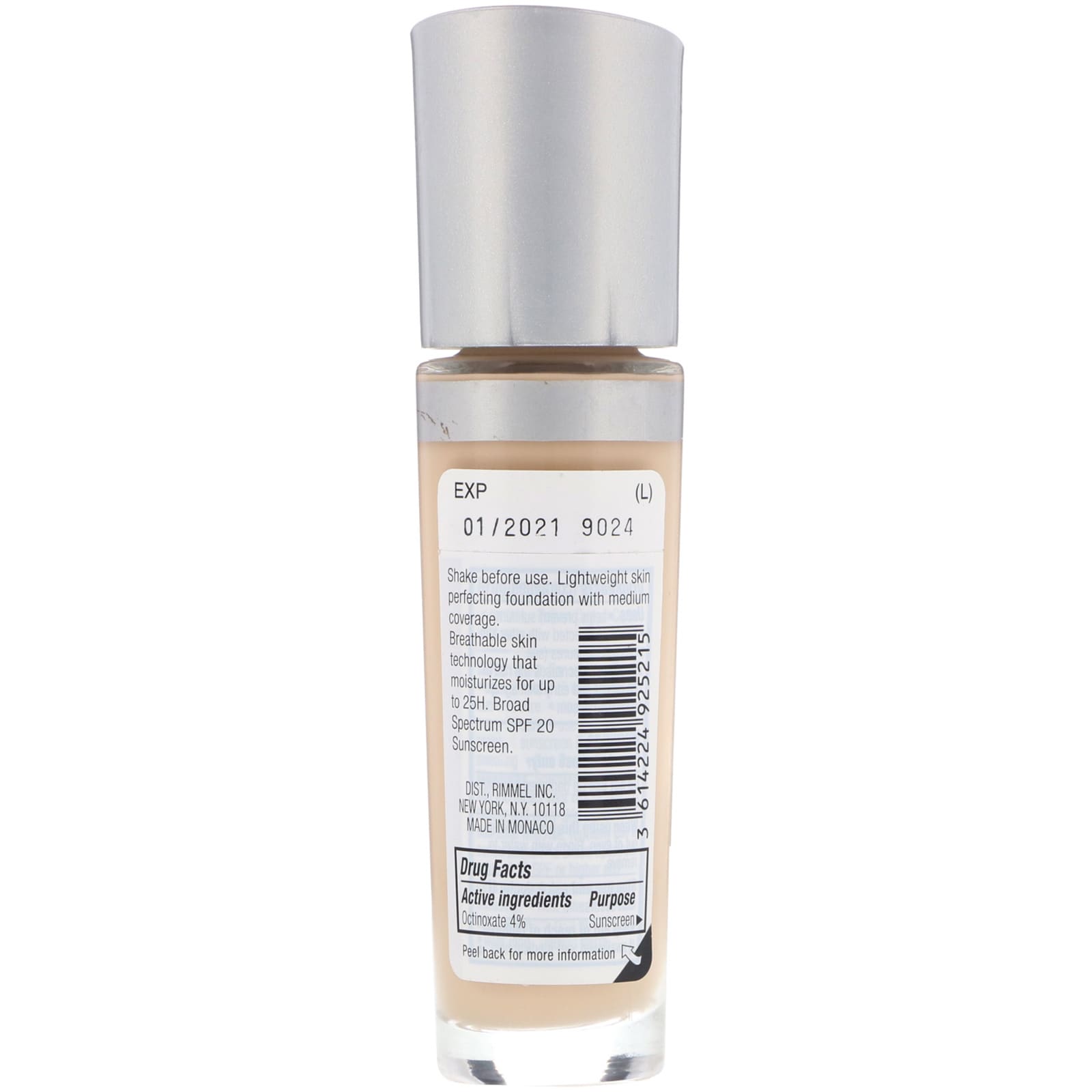 Rimmel London, Lasting Finish 25HR Breathable Long Wear Foundation, 100 ...