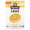Rip Van Wafels, Leos，三明治奶油曲奇，金黃香草味，4 包，每包 1.69 盎司（48 克）