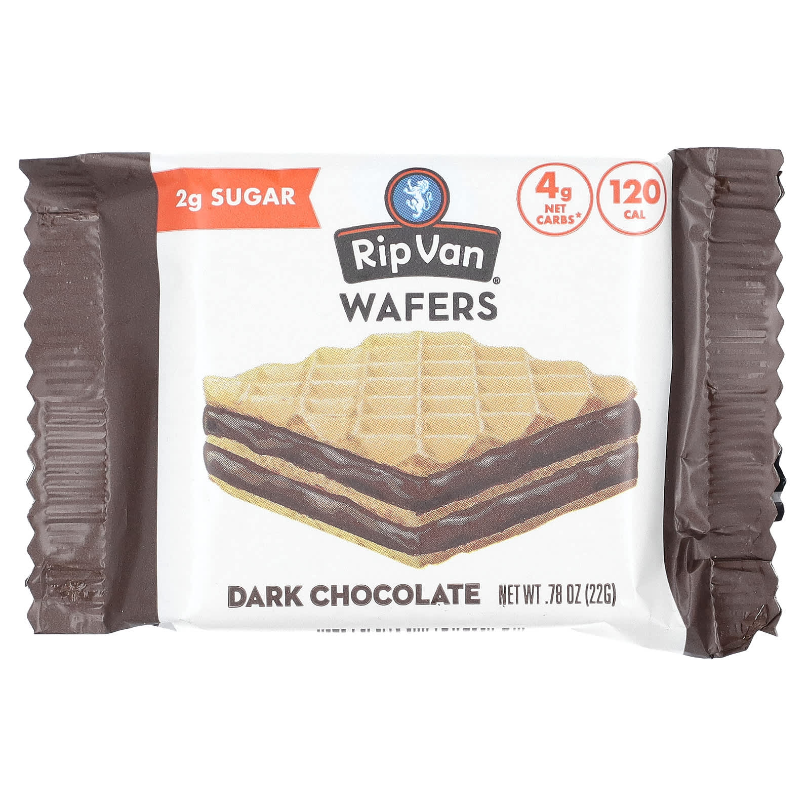 Rip Van Wafels Wafers Dark Chocolate 6 Pack 0 78 Oz 22 G Each