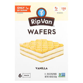 Rip Van Wafels, Wafers, Vanilla, Waffeln, Vanille, 6er-Pack, je 22 g (0,78 oz.).
