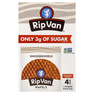 Rip Van Wafels, Snickerdoodle, 4 упаковки по 33 г (1,16 унции)