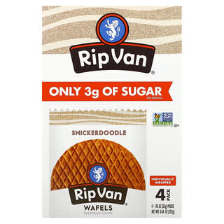 Rip Van Wafels, Snickerdoodle`` Paquete de 4, 33 g (1,16 oz) cada uno