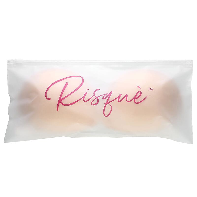 Risque Adhesive Bra, Includes 1 Free Pair of Reusable Nipple Covers, Size B
