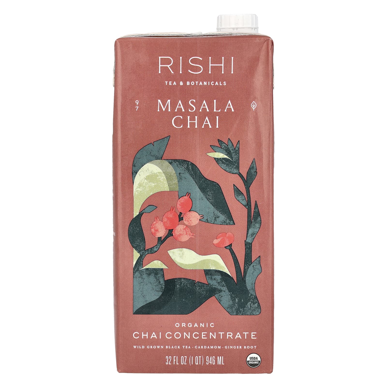 Rishi Tea Organic Chai Concentrate Masala Chai 32 Fl Oz 946 Ml